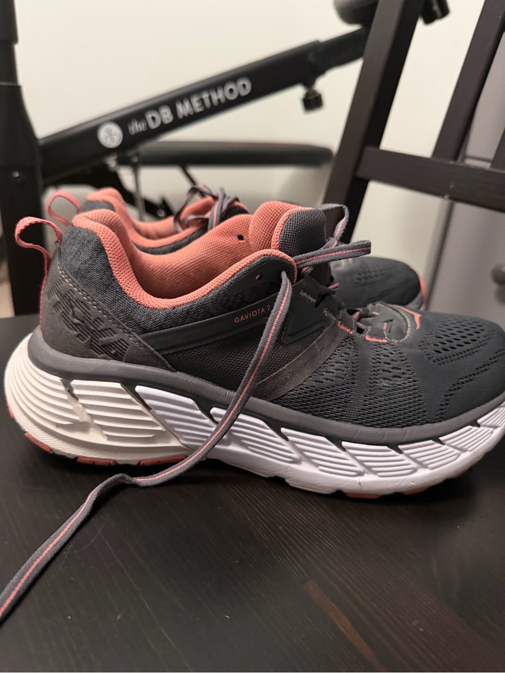 Hoka Gaviota Women's Running Shoes - Gray with Coral